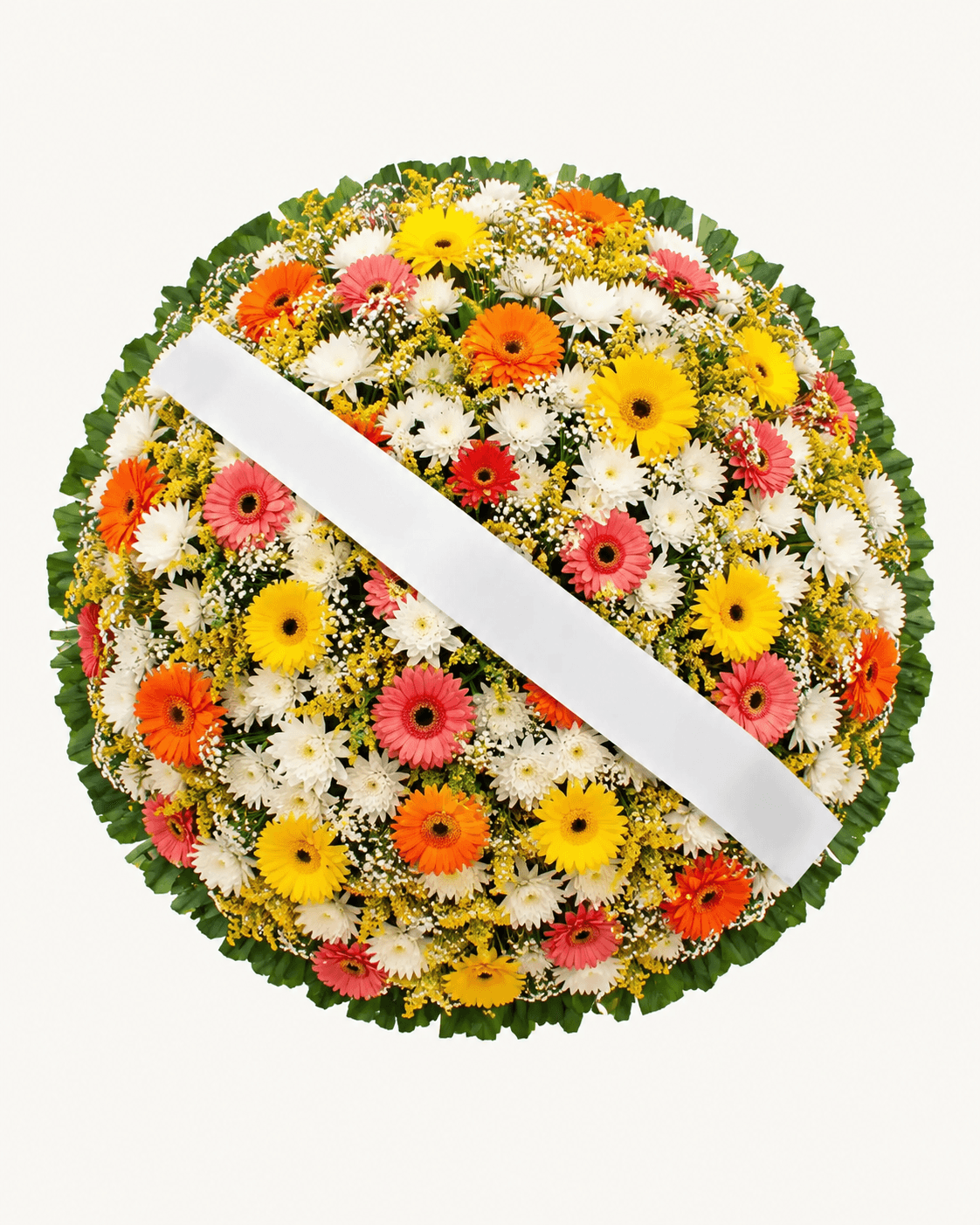 Coroa de Flores Colorida de Gérberas